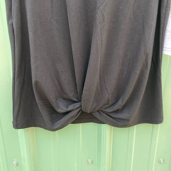 Women's Ultra Soft Relaxed Fit Twist Front Flutter Sleeve Top T-Shirt Size S - Picture 3 of 6